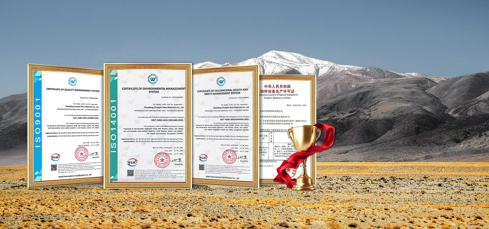 Zhuoyan-certifieringar